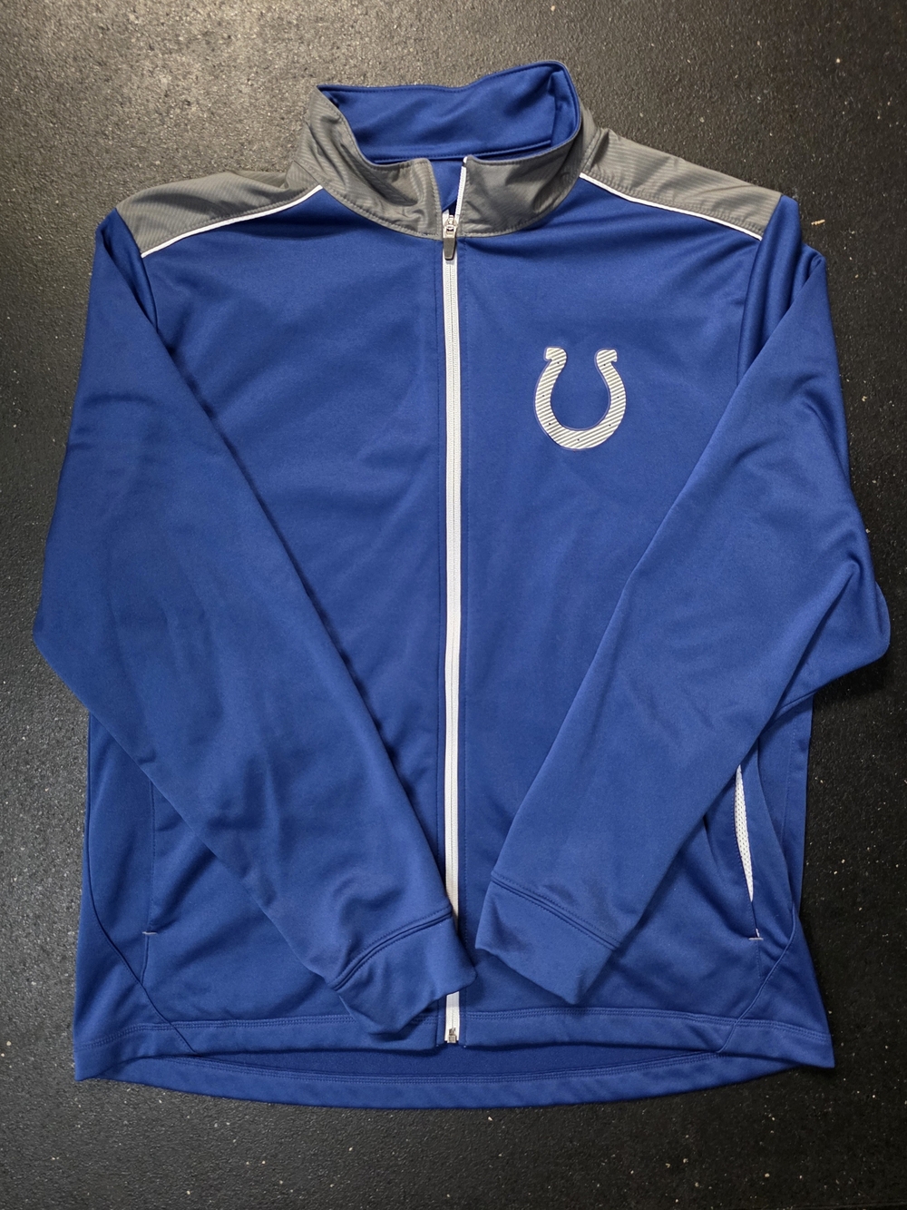 Indianapolis Colts Majestic ThermaBase Full-Zip Track Jacket Large